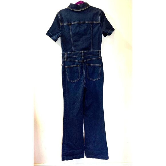 NWT Boden Bootcut Denim Jumpsuit Indigo Size 6R - Picture 2 of 7